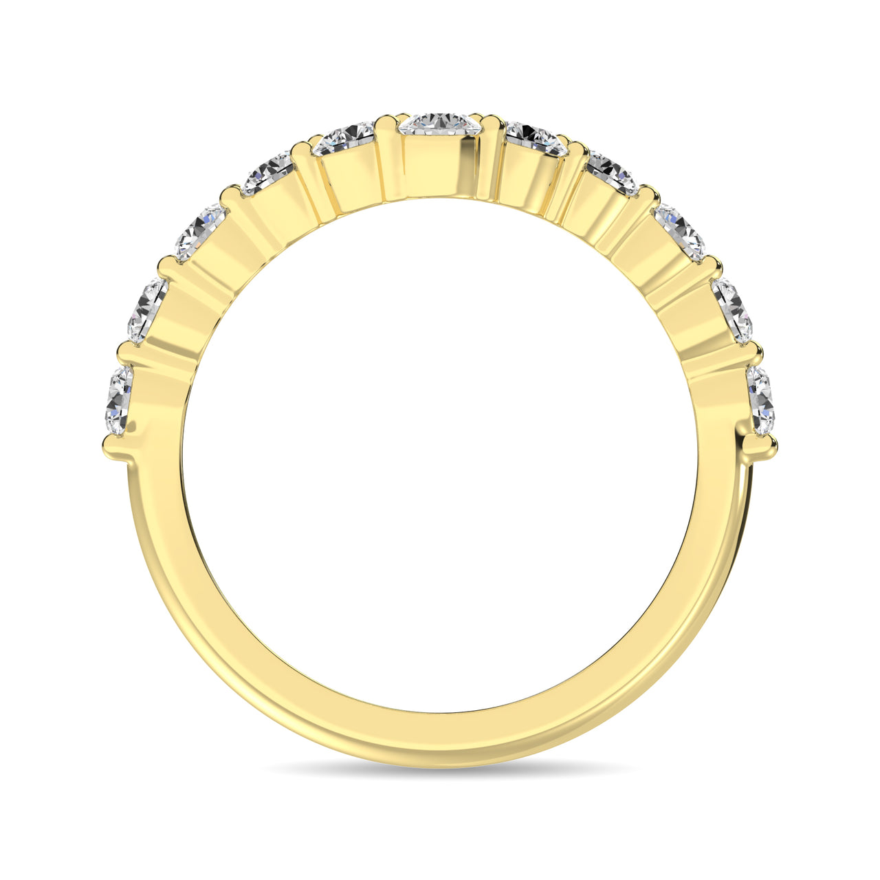 Diamond 1 Ct.Tw. Chevron Band in 14K Yellow Gold