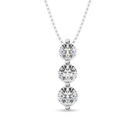 Thumbnail for Diamond 1 Ct.Tw. Trilogy Pendant in 14K White Gold