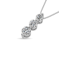 Thumbnail for Diamond 1 Ct.Tw. Trilogy Pendant in 14K White Gold