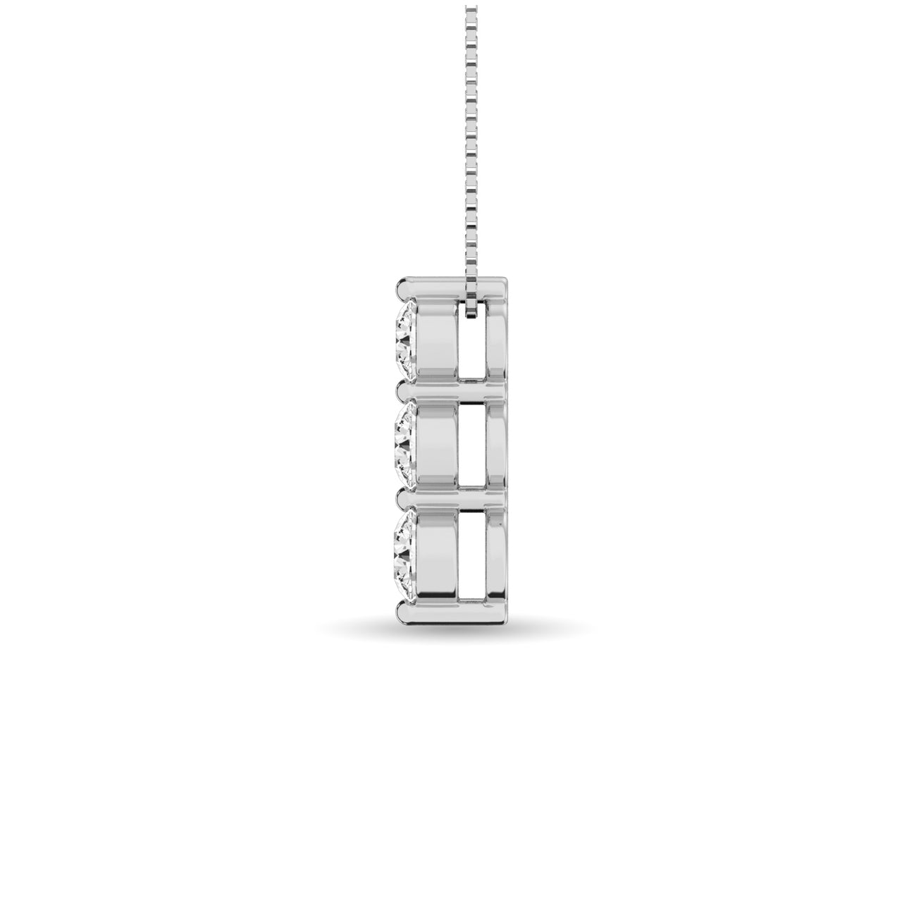 Diamond 1 Ct.Tw. Trilogy Pendant in 14K White Gold