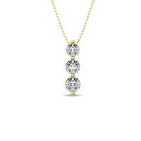 Thumbnail for Diamond 1/2 Ct.Tw. Trilogy Pendant in 14K Yellow Gold