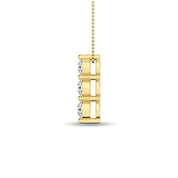 Thumbnail for Diamond 1 Ct.Tw. Trilogy Pendant in 14K Yellow Gold