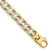 Thumbnail for 14k Two-tone 7.5mm Hand-polished Fancy Link Bracelet