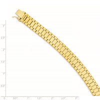 Thumbnail for 14K Men's Satin and Polished 8in Link Bracelet