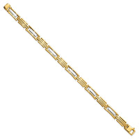 Thumbnail for 14k Two-tone Polished 8.5in Link Bracelet