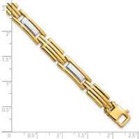 Thumbnail for 14k Two-tone Polished 8.5in Link Bracelet