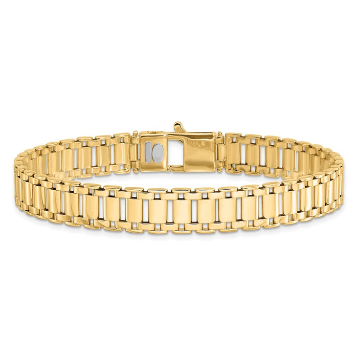 14k Men's Polished Link 8.5in Bracelet