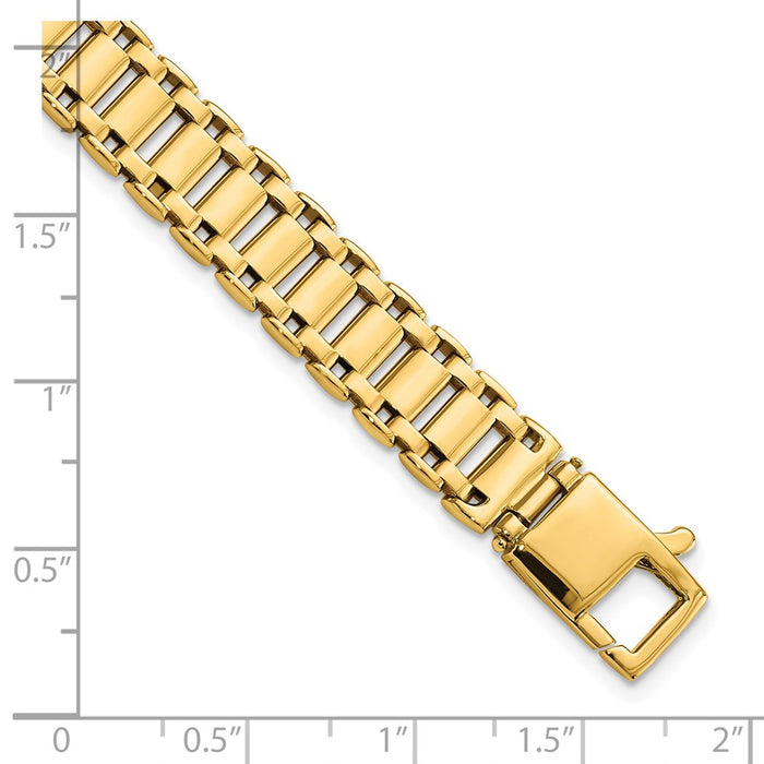 14k Men's Polished Link 8.5in Bracelet