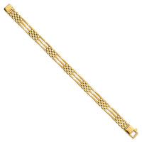 Thumbnail for 14k Brushed and Polished Link 8.5in Bracelet