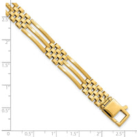 Thumbnail for 14k Brushed and Polished Link 8.5in Bracelet