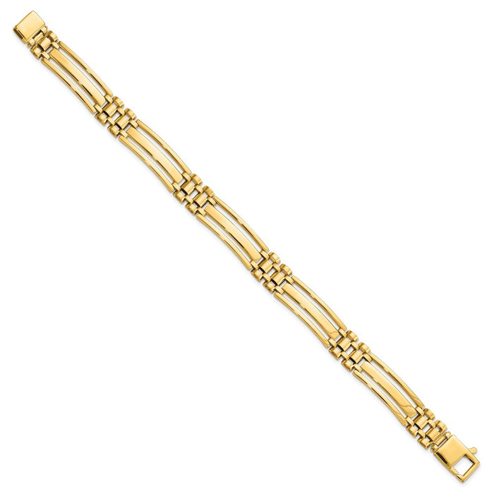 14k Men's Polished 8.5in Link Bracelet