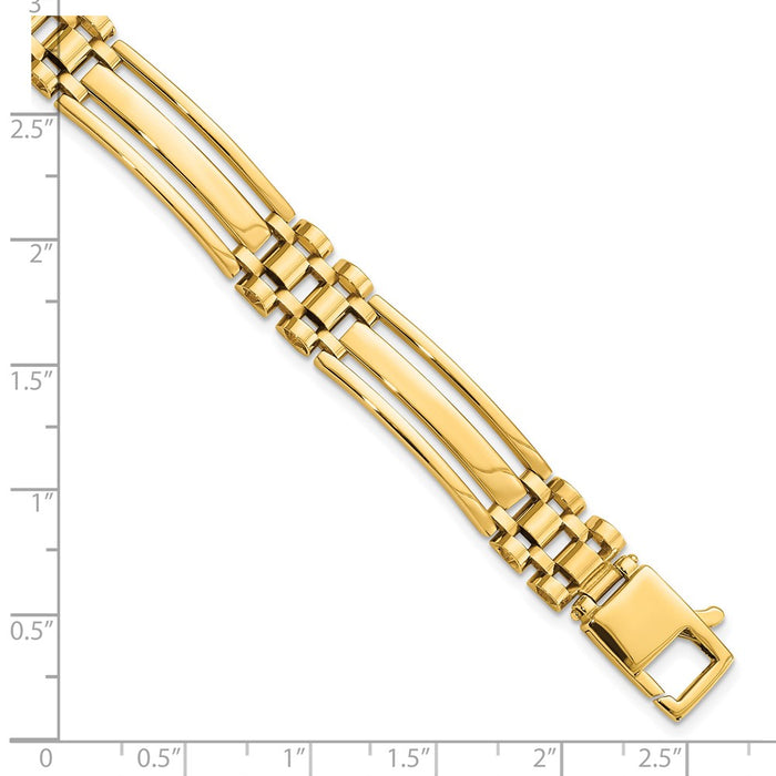 14k Men's Polished 8.5in Link Bracelet