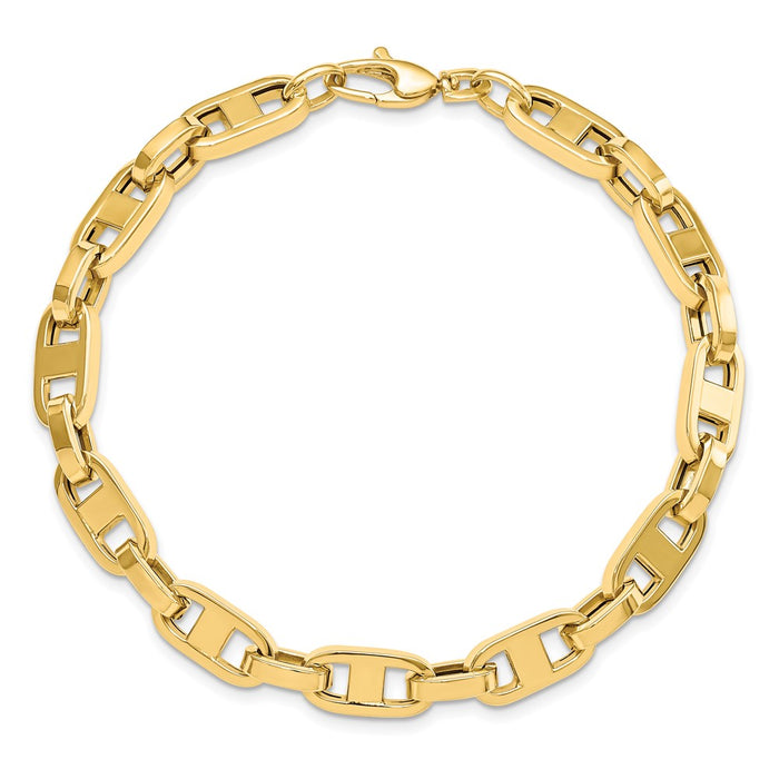 14k Fancy 8.5in Link Bracelet