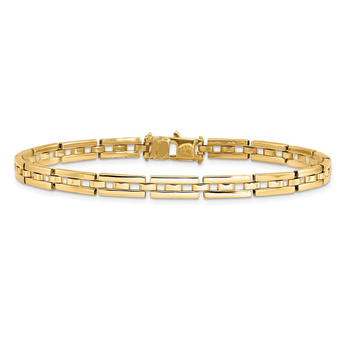 14k Gold Polished Link Bracelet