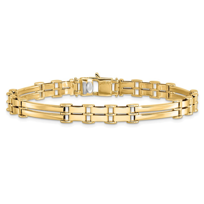 14k Gold Polished Link Bracelet