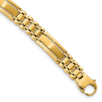 Thumbnail for 14k Two Tone Polished and Satin 8.5in Mens Link Bracelet