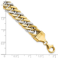 Thumbnail for 14k Two-tone 8 inch Curb Link Bracelet