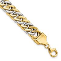 Thumbnail for 14k Two-tone 8 inch Curb Link Bracelet