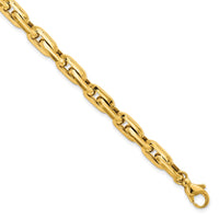 Thumbnail for 14K Polished Fancy Long Cable Link Mens 8.25in Bracelet