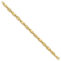 Thumbnail for 14K Yellow Polished Fancy Link Men's Bracelet