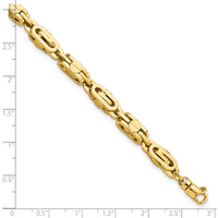 Thumbnail for 14K Yellow Polished Fancy Link Men's Bracelet