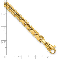 Thumbnail for 14k Yellow Gold Polished Chain Bracelet