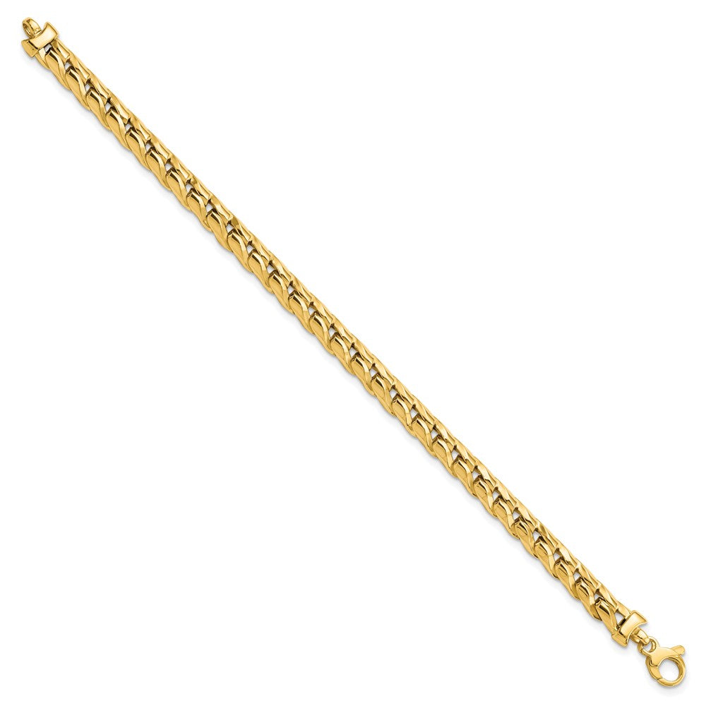 14K Yellow Polished Fancy Link Men's Bracelet