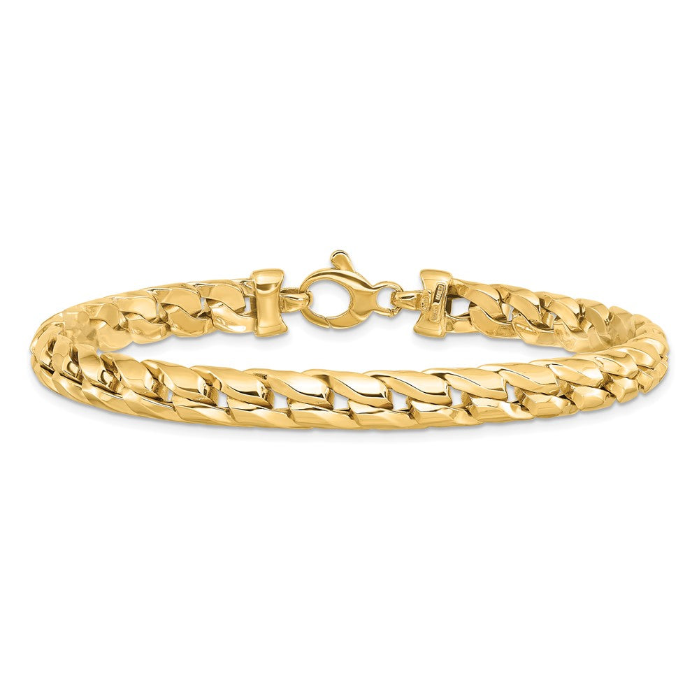 14K Yellow Polished Fancy Link Men's Bracelet