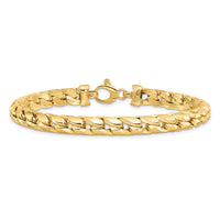 Thumbnail for 14K Yellow Polished Fancy Link Men's Bracelet