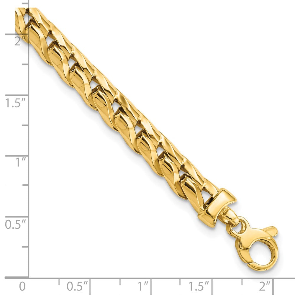 14K Yellow Polished Fancy Link Men's Bracelet