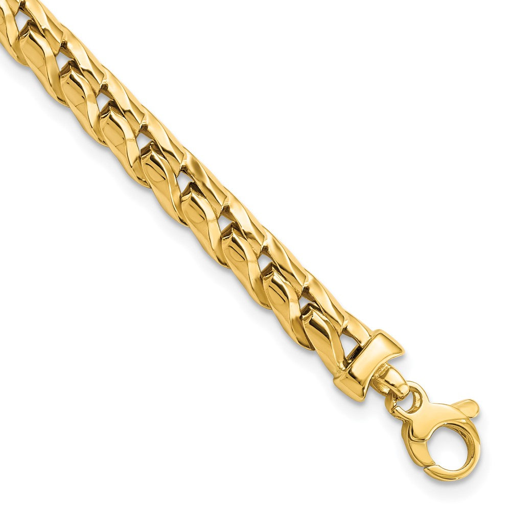 14K Yellow Polished Fancy Link Men's Bracelet