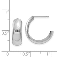 Thumbnail for 14k White Gold Hoop Earrings