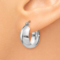 Thumbnail for 14k White Gold Fancy Hoop Earrings