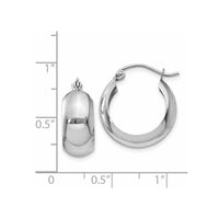 Thumbnail for 14k White Gold Fancy Hoop Earrings