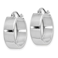 Thumbnail for 14k White Gold Fancy Hoop Earrings