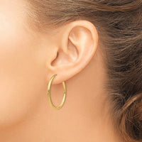 Thumbnail for 14k Polished Round Endless 2mm Hoop Earrings