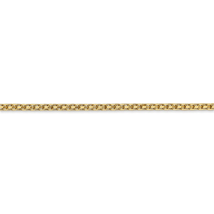 14k 1.8mm Lightweight Flat Bismark Chain