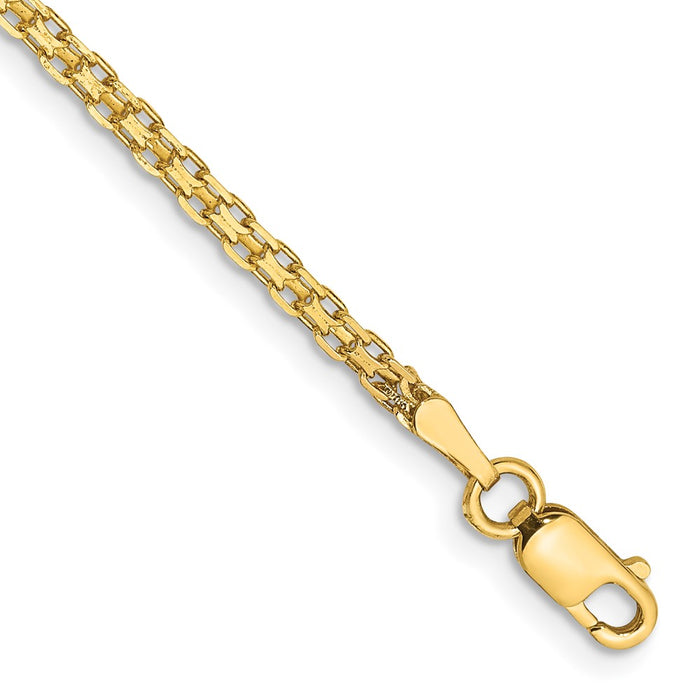 14k 1.8mm Lightweight Flat Bismark Chain