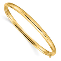 Thumbnail for 14k 3/16 High Polished Hinged Bangle Bracelet