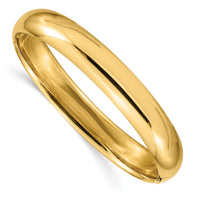 Thumbnail for 14k 7/16 High Polished Hinged Bangle Bracelet