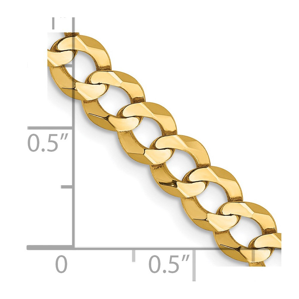 14k 7.2mm Lightweight Flat Cuban Chain