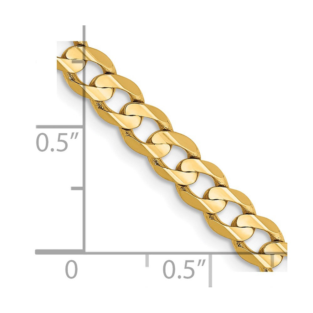 14k 4.5mm Open Concave Curb Chain