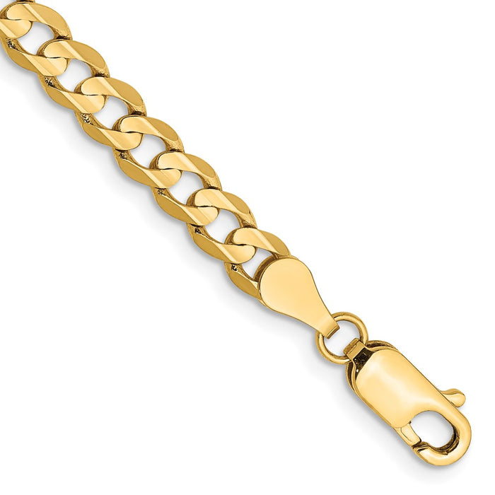 14k 4.5mm Open Concave Curb Chain