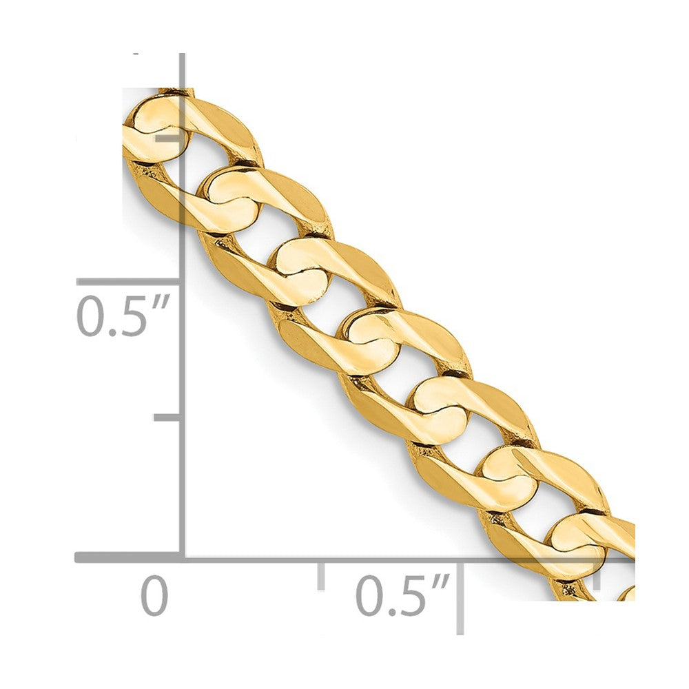 14k 5.25mm Open Concave Curb Chain