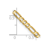Thumbnail for 14k 3mm Concave Open Figaro Chain