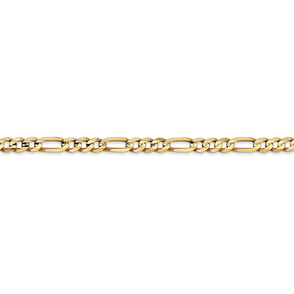 14k 4mm Concave Open Figaro Chain