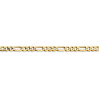 Thumbnail for 14k 4mm Concave Open Figaro Chain