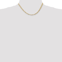 Thumbnail for 14k 4mm Concave Open Figaro Chain