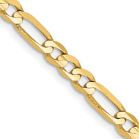 Thumbnail for 14k 4mm Concave Open Figaro Chain