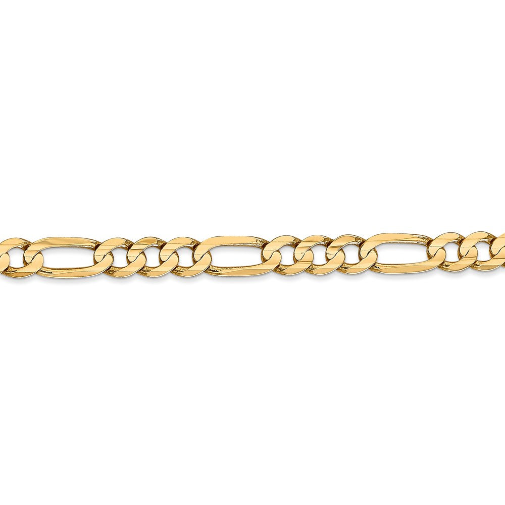 14k 5.5mm Concave Open Figaro Chain